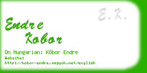 endre kobor business card